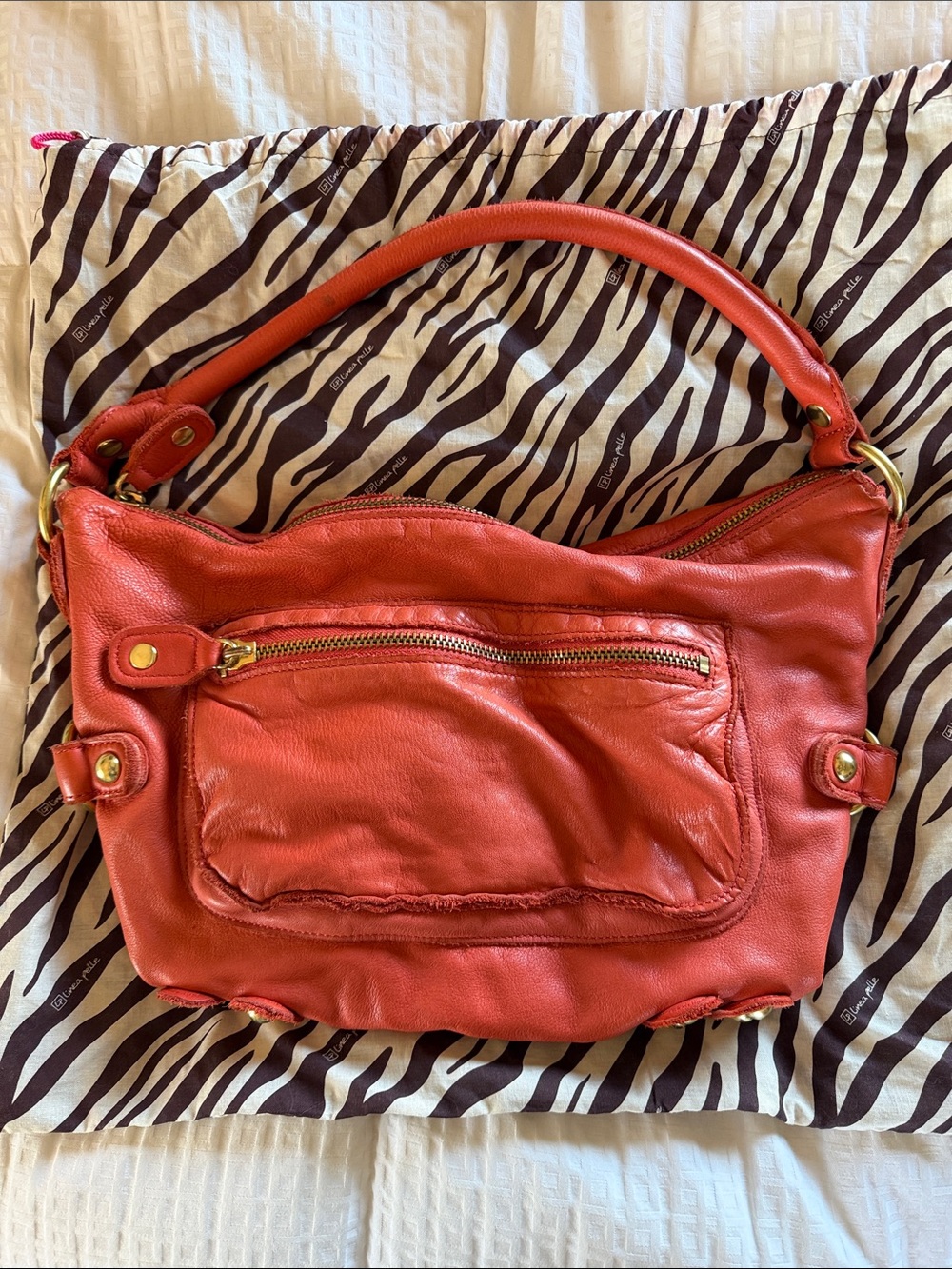Vintage Linea Pelle leather shoulder bag